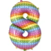 Folieballon FX "Nummer 8" POP IT 69 cm