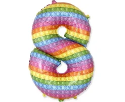 Folieballon FX "Nummer 8" POP IT 69 cm