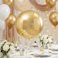 Folieballon ORBZ - Hvid Guld Bold 1 stk.