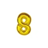 Folieballon Smart nummer 8 guld 92 cm