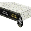 Folieborddug B&C "Tillykke med fødselsdagen" sort 137x183 cm