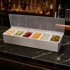 Frugt dispenser stål - 6 rum