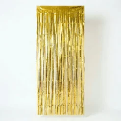 Frynsedørgardin guld 90x240 cm