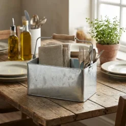 Galvanised Steel Rectangular Bordstander 24,5x15,5x12,5 cm
