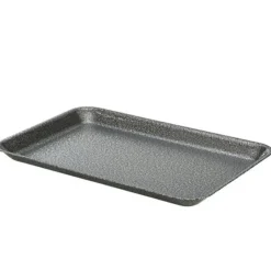 Galvaniseret Stål Bakke 31,5x21,5x2 cm Hamret Sølv Genware