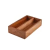 GenWare Acacia Wood Bestikbakke med 2 rum