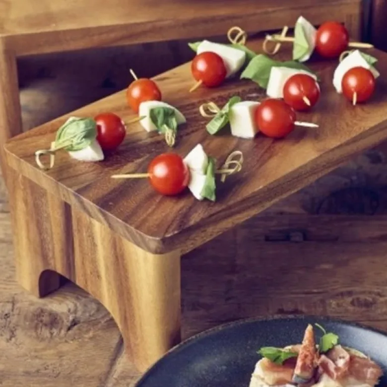 Genware Akacietræ Buffet Riser GN 1/4 10cm (H)