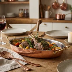 GenWare Copper Plated Oval fad 34 x 23 cm