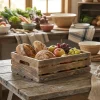 Genware Dark Rustic Trækasse 35 x 23 x 4 cm