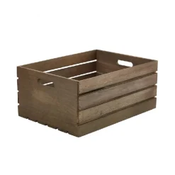 Genware Dark Rustic Trækasse 41 x 30 x 18 cm
