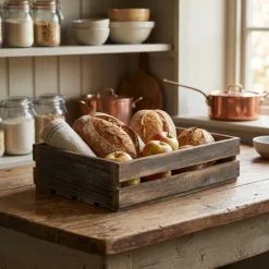 Genware Dark Rustic Trækasse 35 x 23 x 8 cm