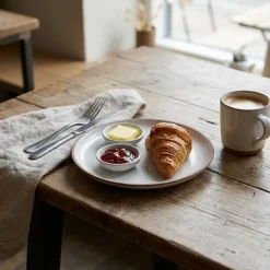 GenWare Kava White Stentøjs rå vægmonteret præsentationstallerken 18 cm