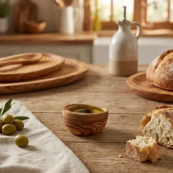 GenWare Olive Wood Rustik dipping skål 5 cl / 1,75 oz