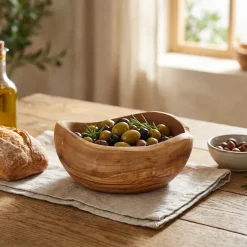 GenWare Olive Wood Rustik skål 15 cm
