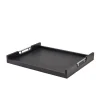GenWare Solid Black Lav væg butlers bakke med metalhåndtag 54,5 x 44 cm