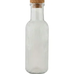 Glasflaske med Korkprop Transparent 1L Ø8,7x27,8cm