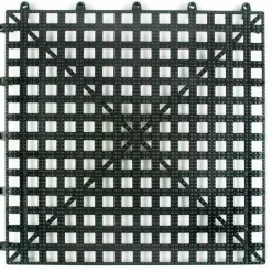 Glasmåtte - Sort 34x34cm
