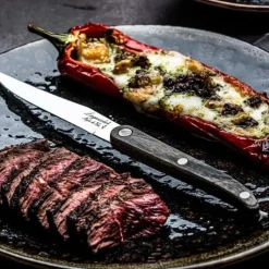 Grillknive Laguiole Grå Pakka glat SÆT 6 SdV
