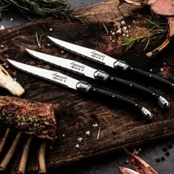 Grillknive Laguiole Sort SÆT 6 SdV