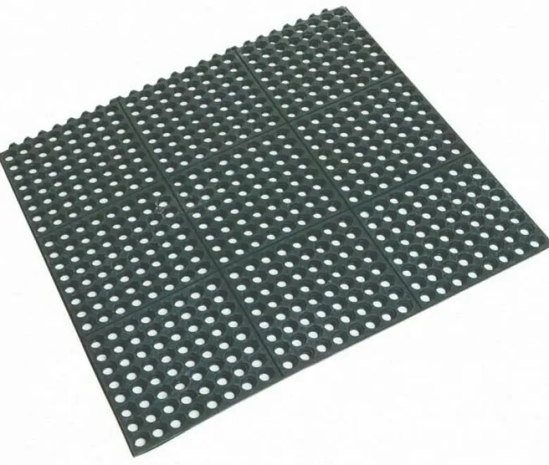 Gulvmåtte - Gummi Interlocking 90x90x1.2cm