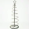 HAAHR & CO Juletræ 145 cm Sort m. 80 LED Spiral i Metal med Topstjerne