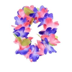Hawaiiansk pandebånd store blomster lilla-pink