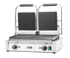 Hendi Kontaktgrill Dobbelt Rillet/Rillet