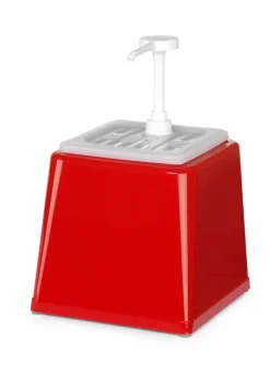Hendi Sourcedispenser med pumpe Rød Plast