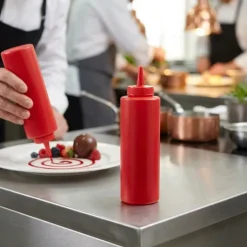 Hendi Squeeze Flaske Rød Plast 350ml