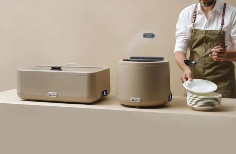 Hendi UNIQ Chafing Dish Beige Glaslåg 8L