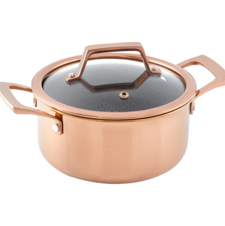 Hâws Santo Gryde 2,2 L med låg og hybridbelægning – Rose Gold