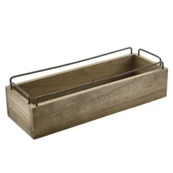 Industriel Trækasse Til Borddækning & Opbevaring 34 x 12 x 9cm