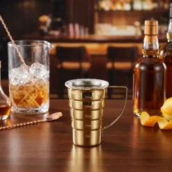 Jigger 6 cl guld finish
