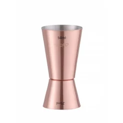 Jigger 25 + 50 ml rustfrit stål kobberbelægning