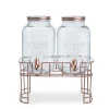 Juicedispenser Sæt med Fod 2x3,5L Glas