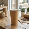 Kaffebæger 40 cl Ø90 mm Bionedbrydelig Brun 50 stk.