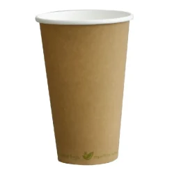 Kaffebæger 40 cl Ø90 mm Bionedbrydelig Brun 50 stk.