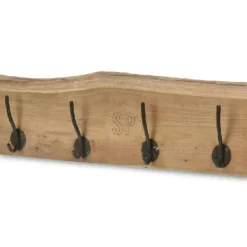 Knagerække Teaktræ med 4 Kroge 80cm