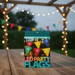 Koop Flag med Lys og 16 Klemmer