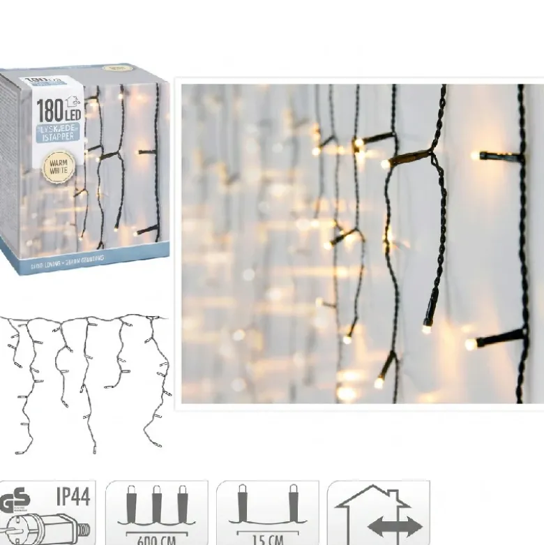 Koop Lyskæde Istapper 180 LED 6 Meter