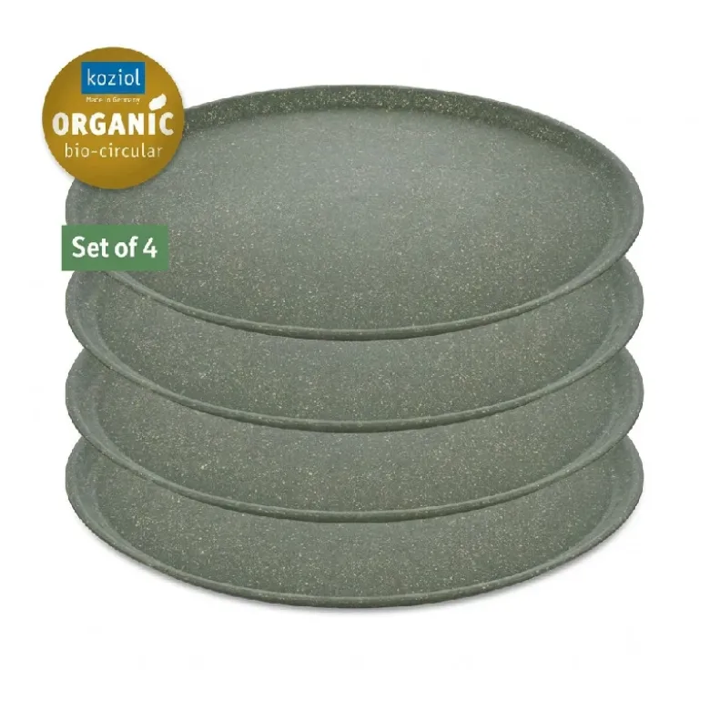 Koziol Connect Plate Ø25,5cm (4 stk.) - Ash Grey