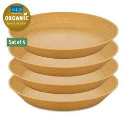 Koziol Connect Plate Ø24cm (4 stk.) - Wood