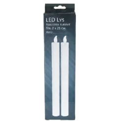 KRONELYS LED, 2 stk., Hvid, 25 cm