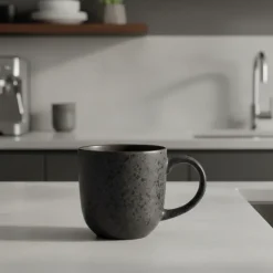 Krus stentøj 380ml sort