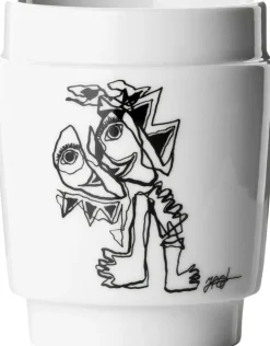 KUNSTKOP HVID/sort