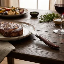 Laguiole Heritage Blanke Steakknive i Pakka Træ - 6 stk.