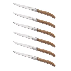 Laguiole Heritage knive hvid egetræ 6 stk.