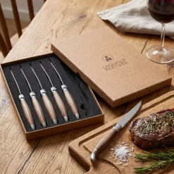 Laguiole Heritage 6 stk steakknive i valnød
