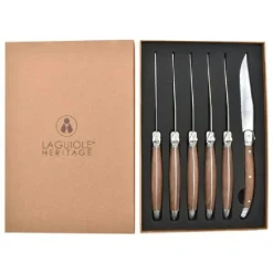 Laguiole Heritage 6 stk steakknive i valnød