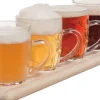 Ølbræt i træ 4 glas af 285 ml